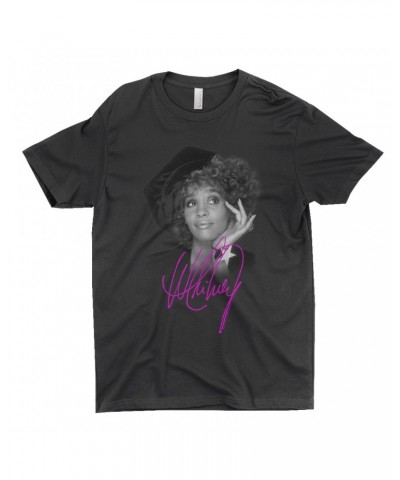 Whitney Houston T-Shirt | Whitney Star Photoshoot With Signature Distressed Shirt $6.85 Shirts