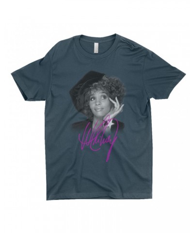 Whitney Houston T-Shirt | Whitney Star Photoshoot With Signature Distressed Shirt $6.85 Shirts