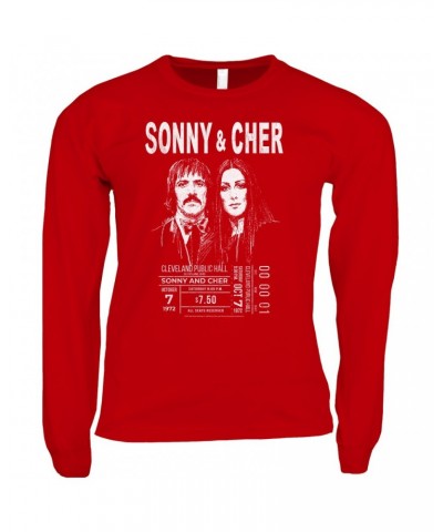 Sonny & Cher Long Sleeve Shirt | Cleaveland Hall Concert Ticket Stub Shirt $7.76 Shirts