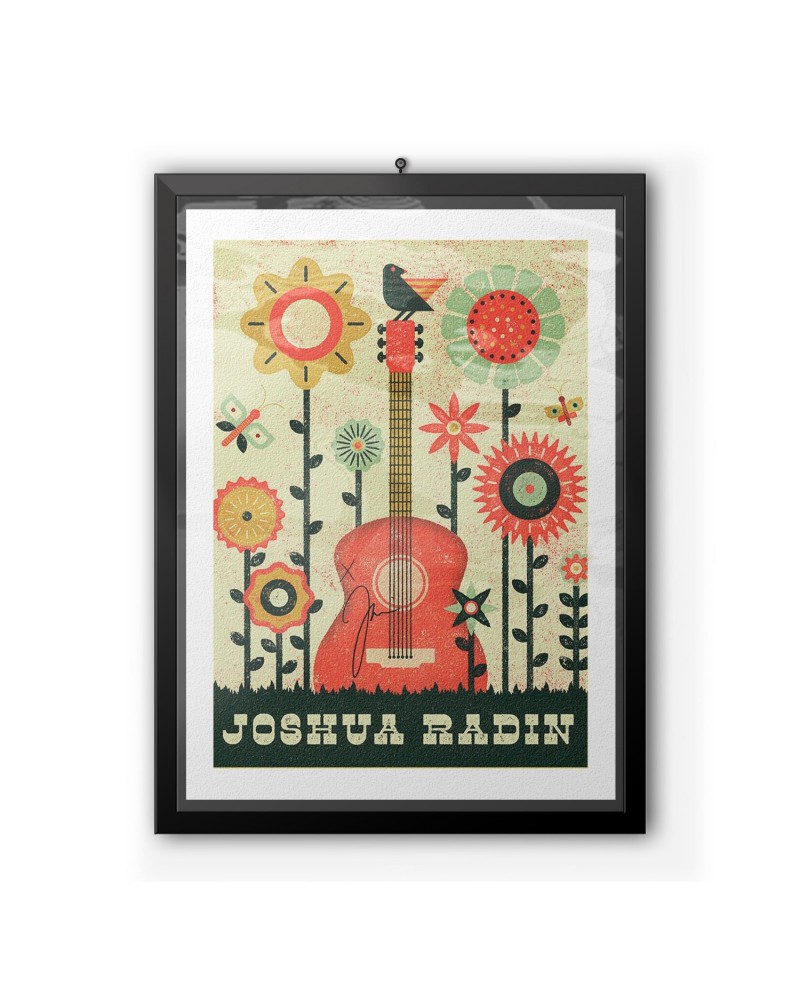 Joshua Radin Signed Flower Guitar Poster $5.51 Decor