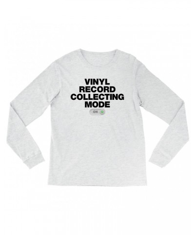 Music Life Heather Long Sleeve Shirt | Vinyl Record Collecting Mode On Shirt $20.47 Shirts