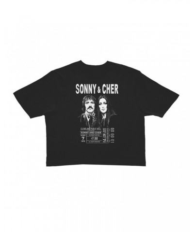 Sonny & Cher Ladies' Crop Tee | Cleaveland Hall Concert Ticket Stub Crop T-shirt $6.28 Shirts