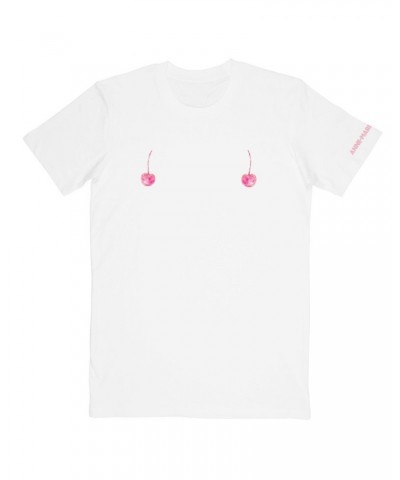 Anne-Marie Cherry Nips T-Shirt White $7.59 Shirts