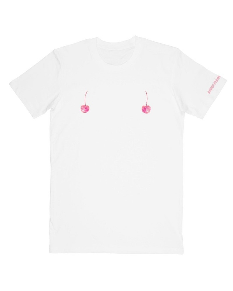 Anne-Marie Cherry Nips T-Shirt White $7.59 Shirts