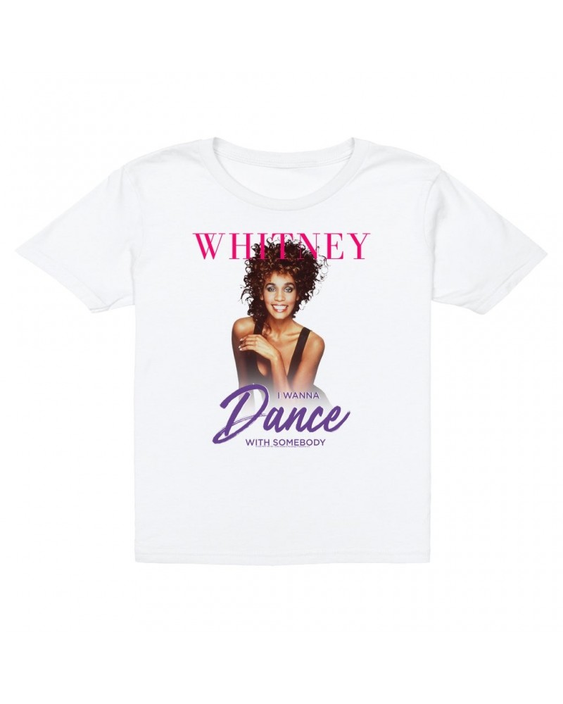 Whitney Houston Kids T-Shirt | I Wanna Dance With Somebody Purple Pink Design Kids T-Shirt $8.36 Kids