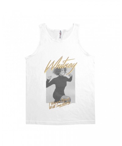 Whitney Houston Unisex Tank Top | I Wanna Dance With Somebody Ivory Design Shirt $10.64 Shirts