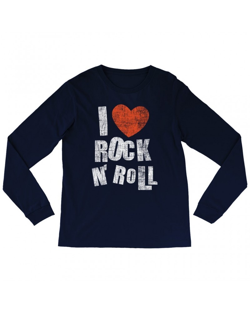 Music Life Long Sleeve Shirt | I Heart Rock n' Roll Shirt $7.59 Shirts