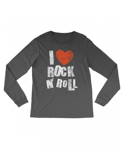 Music Life Long Sleeve Shirt | I Heart Rock n' Roll Shirt $7.59 Shirts