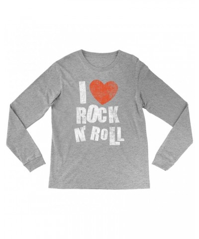 Music Life Long Sleeve Shirt | I Heart Rock n' Roll Shirt $7.59 Shirts