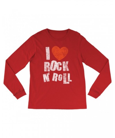 Music Life Long Sleeve Shirt | I Heart Rock n' Roll Shirt $7.59 Shirts