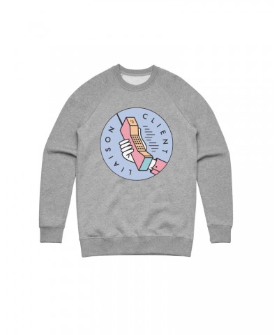 Client Liaison Phone / Grey Crew Sweater $27.67 Sweatshirts