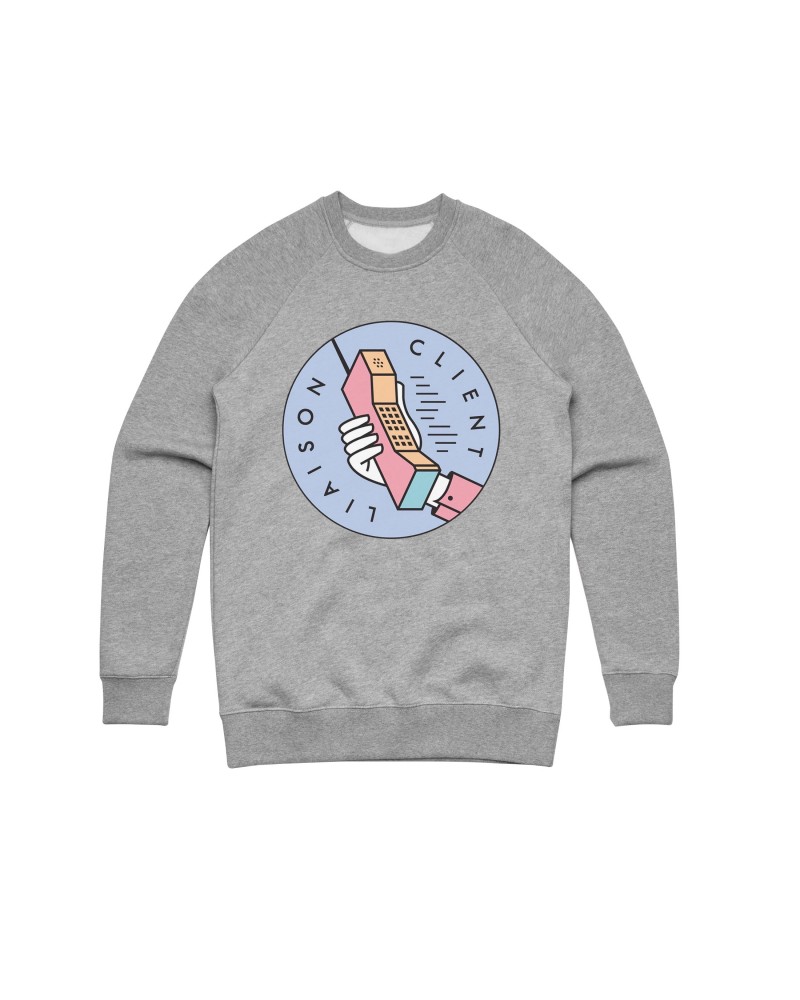 Client Liaison Phone / Grey Crew Sweater $27.67 Sweatshirts