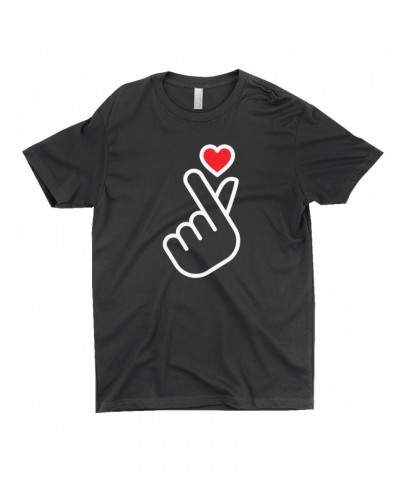 Music Life T-Shirt | Kpop Finger Heart Design Shirt $10.25 Shirts