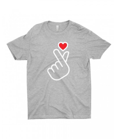 Music Life T-Shirt | Kpop Finger Heart Design Shirt $10.25 Shirts