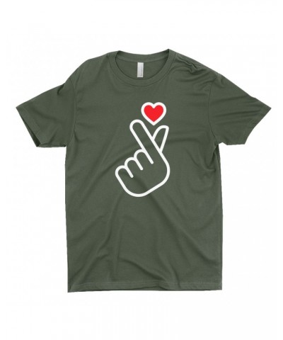 Music Life T-Shirt | Kpop Finger Heart Design Shirt $10.25 Shirts