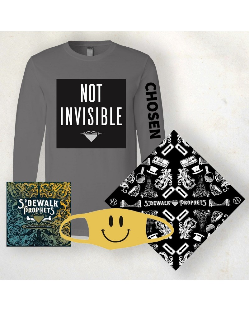 Sidewalk Prophets Not Invisible (Chosen) Long Sleeve Tee Bundle $25.67 Shirts