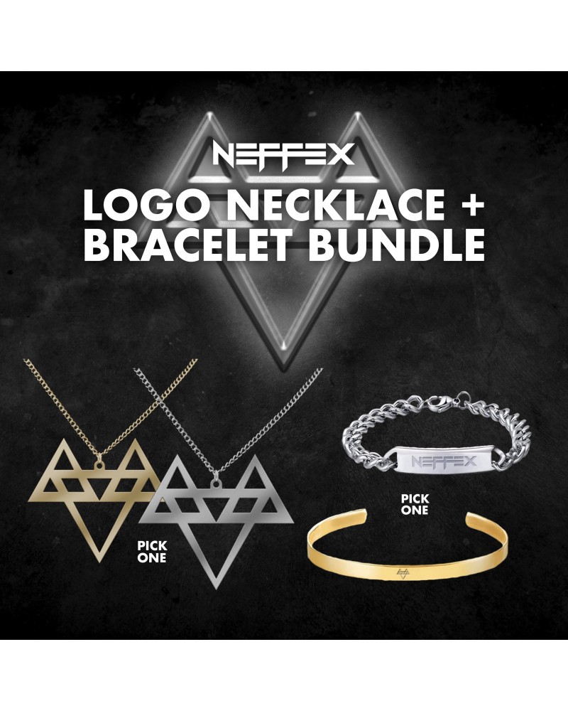 NEFFEX Logo Necklace + Bracelet Bundle $17.93 Accessories