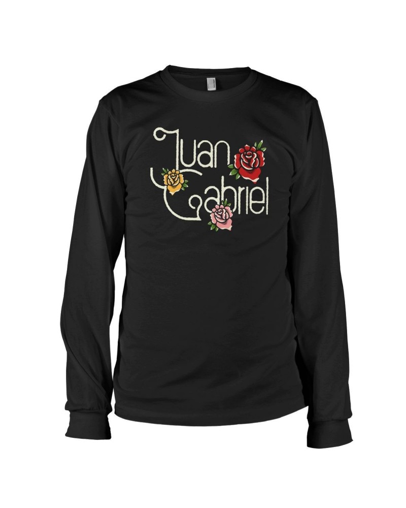 Juan Gabriel Roses Black Long Sleeve T-shirt $10.55 Shirts