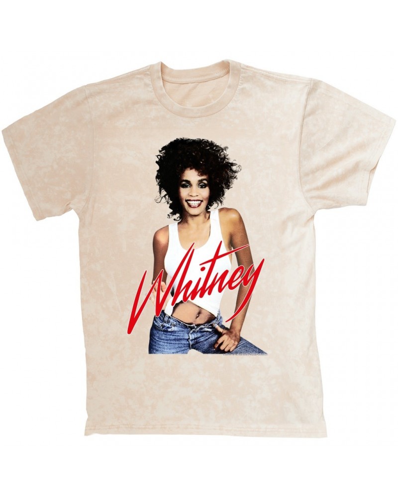 Whitney Houston T-shirt | Just Whitney Mineral Wash Shirt $6.43 Shirts