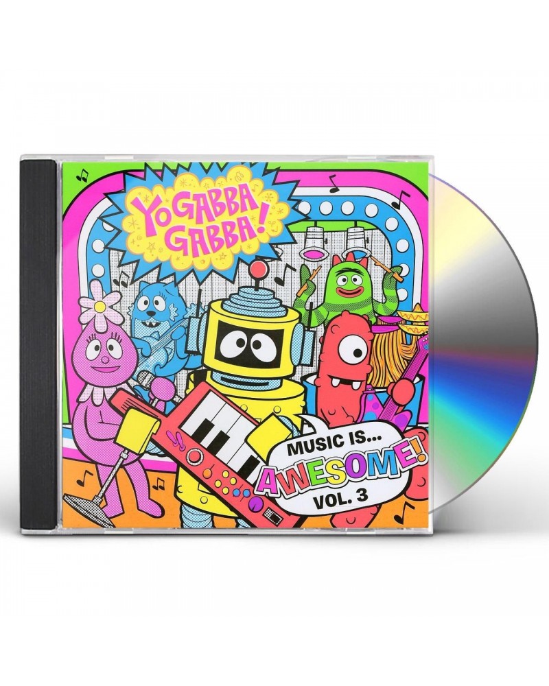 Yo Gabba Gabba MUSIC IS AWESOME 3 CD $6.00 CD