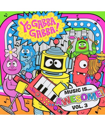 Yo Gabba Gabba MUSIC IS AWESOME 3 CD $6.00 CD