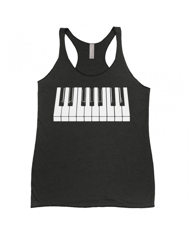 Music Life Ladies' Tank Top | Piano Keys Shirt $4.47 Shirts