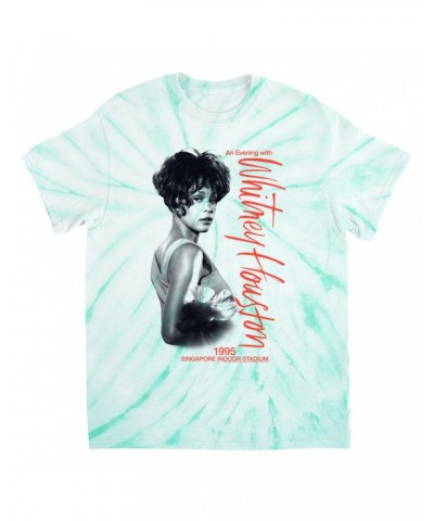 Whitney Houston T-Shirt | 1995 Singapore Indoor Stadium Tie Dye Shirt $9.83 Shirts