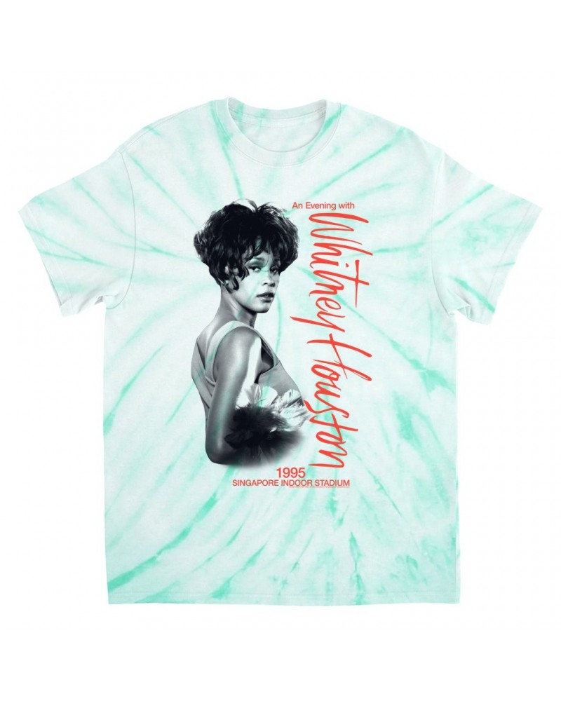 Whitney Houston T-Shirt | 1995 Singapore Indoor Stadium Tie Dye Shirt $9.83 Shirts